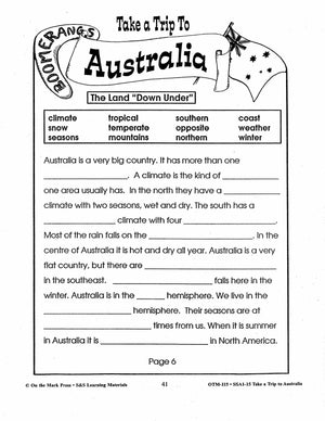 Take a Trip to Australia Grades 2-3