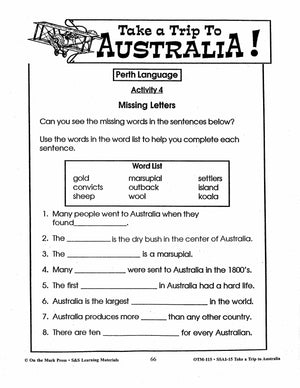Take a Trip to Australia Grades 2-3