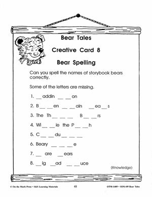 Bear Tales in Literature Grades 2-4