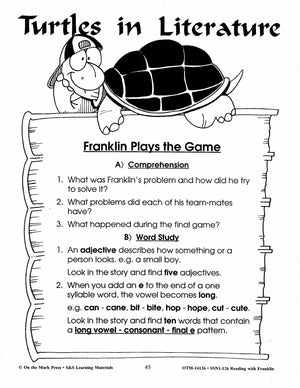 Reading with Franklin the Turtle Author Study Grades 1-3