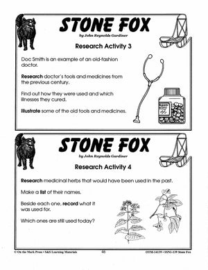 Stone Fox, by John Reynolds Gardiner Lit Link Grades 4-6