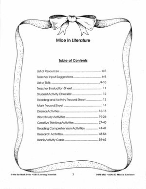 Mice in Literature Grades 3-5