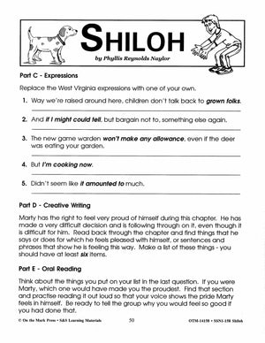 Shiloh, by Phyllis Reynolds Naylor Lit Link Grades 4-6