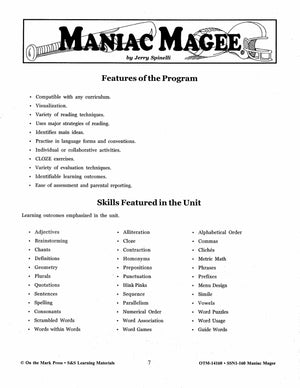Maniac Magee, by Jerry Spinelli Lit Link Grades 4-6