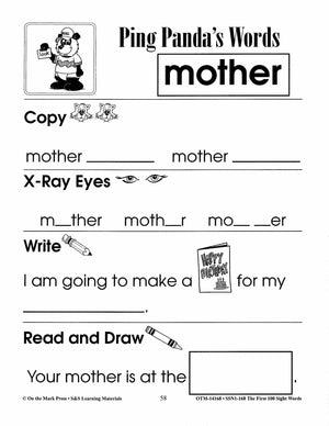 The First 100 Sight Words Practice Worksheets: Using the Dolch Word List Grade 1