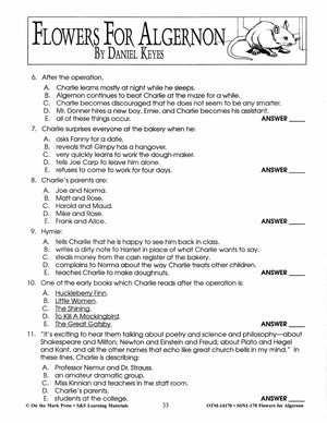 Flowers for Algernon, by Daniel Keyes Lit Link Grades 7-10