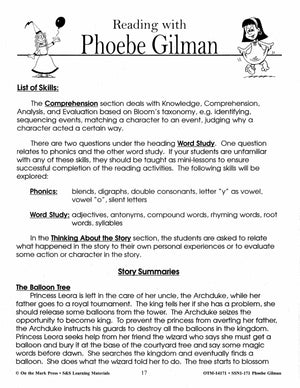 Reading with Phoebe Gilman Author Study Grades 1-3 (Jillian Jiggs)