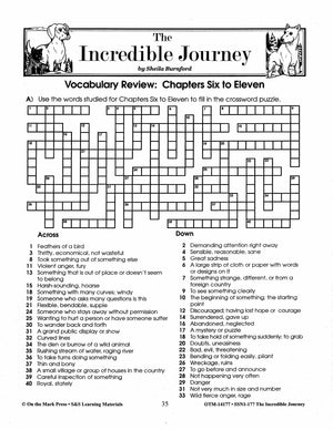 Incredible Journey, by Sheila Burnford Lit Link Grades 4-6