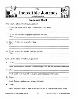 Incredible Journey, by Sheila Burnford Lit Link Grades 4-6