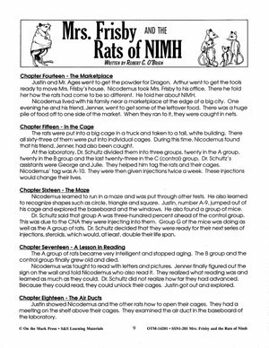 Mrs. Frisby & the Rats of Nimh, by Robert C. O'Brian Lit Link Grades 4-6