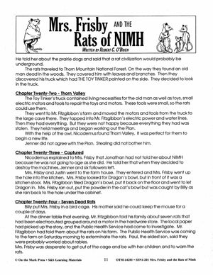 Mrs. Frisby & the Rats of Nimh, by Robert C. O'Brian Lit Link Grades 4-6