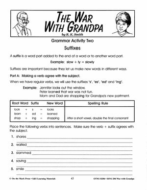 The War with Grandpa, by R.K. Smith Lit Link Grades 4-6