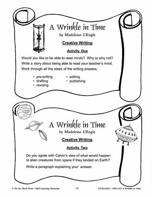 A Wrinkle in Time, by Madeline L'Engle,  Lit Link Grades 7-8