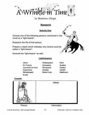 A Wrinkle in Time, by Madeline L'Engle,  Lit Link Grades 7-8