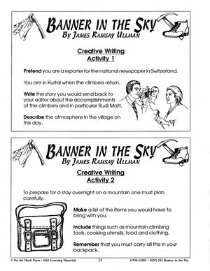 Banner in the Sky,  by James Ramsey Ullman Lit Link Grades 7-8