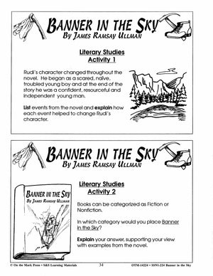 Banner in the Sky,  by James Ramsey Ullman Lit Link Grades 7-8