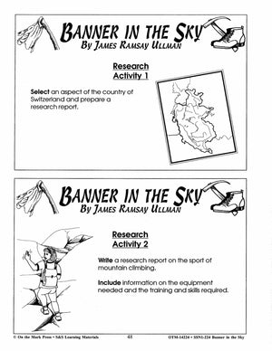 Banner in the Sky,  by James Ramsey Ullman Lit Link Grades 7-8