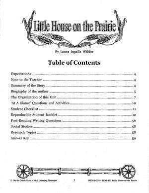 Little House on the Prairie, by Laura Ingalls Wilder Lit Link Grades 4-6