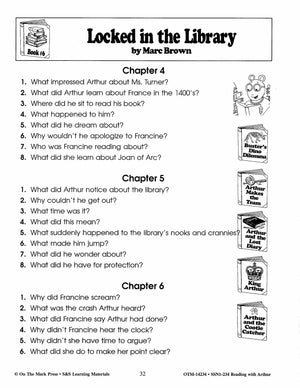 Reading with Arthur, by Marc Brown Author Study Grades 1-3