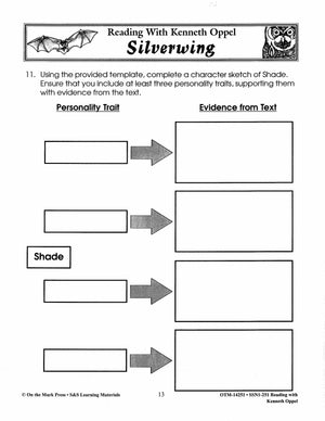 Reading with Kenneth Oppel Author Study Grades 4-6 Silverwing, Sunwing & Firewing