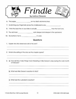 Frindle, by Andrew Clements Lit Link Grades 4-6