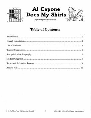 Al Capone Does My Shirts by Gennifer Choldenko Lit Link Grades 4-6