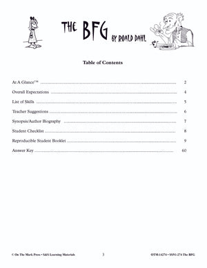 The BFG, Roald Dahl Lit Link Grades 4-6