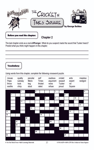 The Cricket in Times Square,  by George Selden Lit Link Grades 4-6