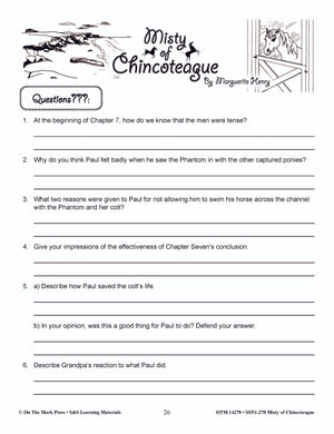 Misty of Chincoteaque, by Marguerite Henry Lit Link Grades 4-6