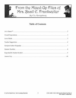 From the Mixed-Up Files of Mrs. Basil E. Frankweiler Lit Link Grades 4-6