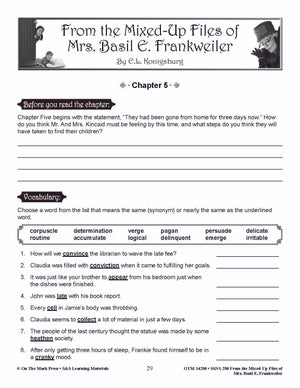 From the Mixed-Up Files of Mrs. Basil E. Frankweiler Lit Link Grades 4-6