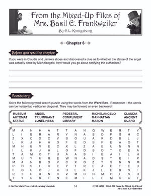 From the Mixed-Up Files of Mrs. Basil E. Frankweiler Lit Link Grades 4-6