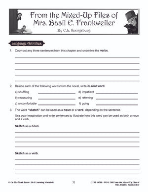 From the Mixed-Up Files of Mrs. Basil E. Frankweiler Lit Link Grades 4-6