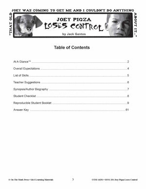 Joey Pigza Loes Control Lit Link Grades 4-6