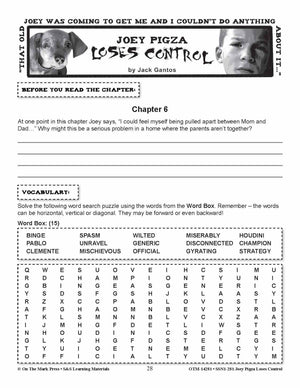 Joey Pigza Loes Control Lit Link Grades 4-6