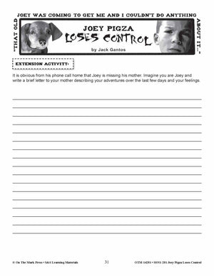 Joey Pigza Loes Control Lit Link Grades 4-6