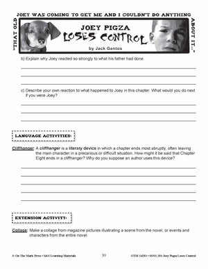 Joey Pigza Loes Control Lit Link Grades 4-6