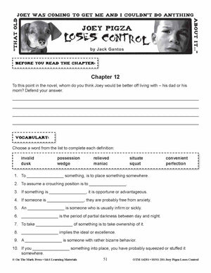 Joey Pigza Loes Control Lit Link Grades 4-6