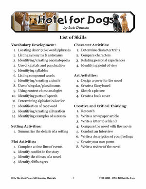 Hotel for Dogs Lit Link/Novel Study Grades 4-6