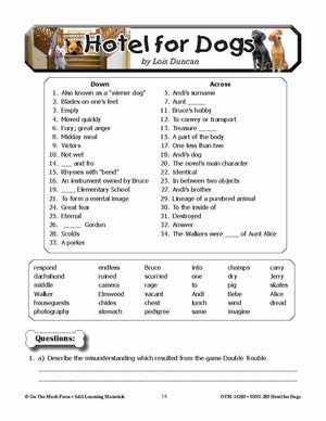 Hotel for Dogs Lit Link/Novel Study Grades 4-6