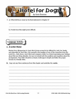 Hotel for Dogs Lit Link/Novel Study Grades 4-6