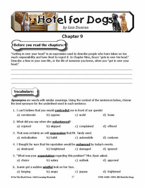 Hotel for Dogs Lit Link/Novel Study Grades 4-6