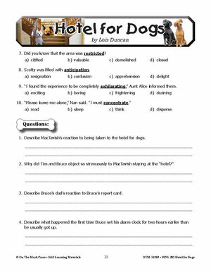 Hotel for Dogs Lit Link/Novel Study Grades 4-6