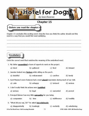 Hotel for Dogs Lit Link/Novel Study Grades 4-6