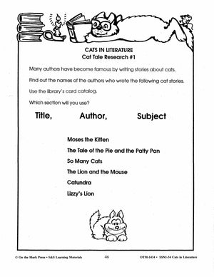 Cats in Literature Gr. 4-6