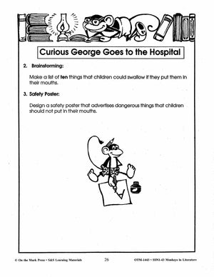 Monkeys in Literature - Curious George & Arthur Lessons Grades 2-4
