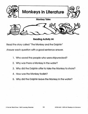 Monkeys in Literature - Curious George & Arthur Lessons Grades 2-4