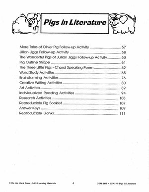 Pigs in Literature - The Three Little Pigs Grades 2-4