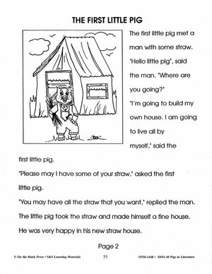 Pigs in Literature - The Three Little Pigs Grades 2-4