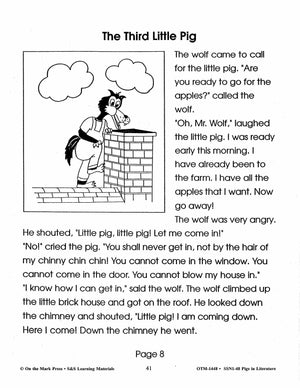 Pigs in Literature - The Three Little Pigs Grades 2-4